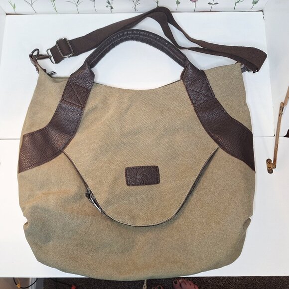 Classic Fashion Genovo Style Canvas Hobo Tote - Picture 1 of 9